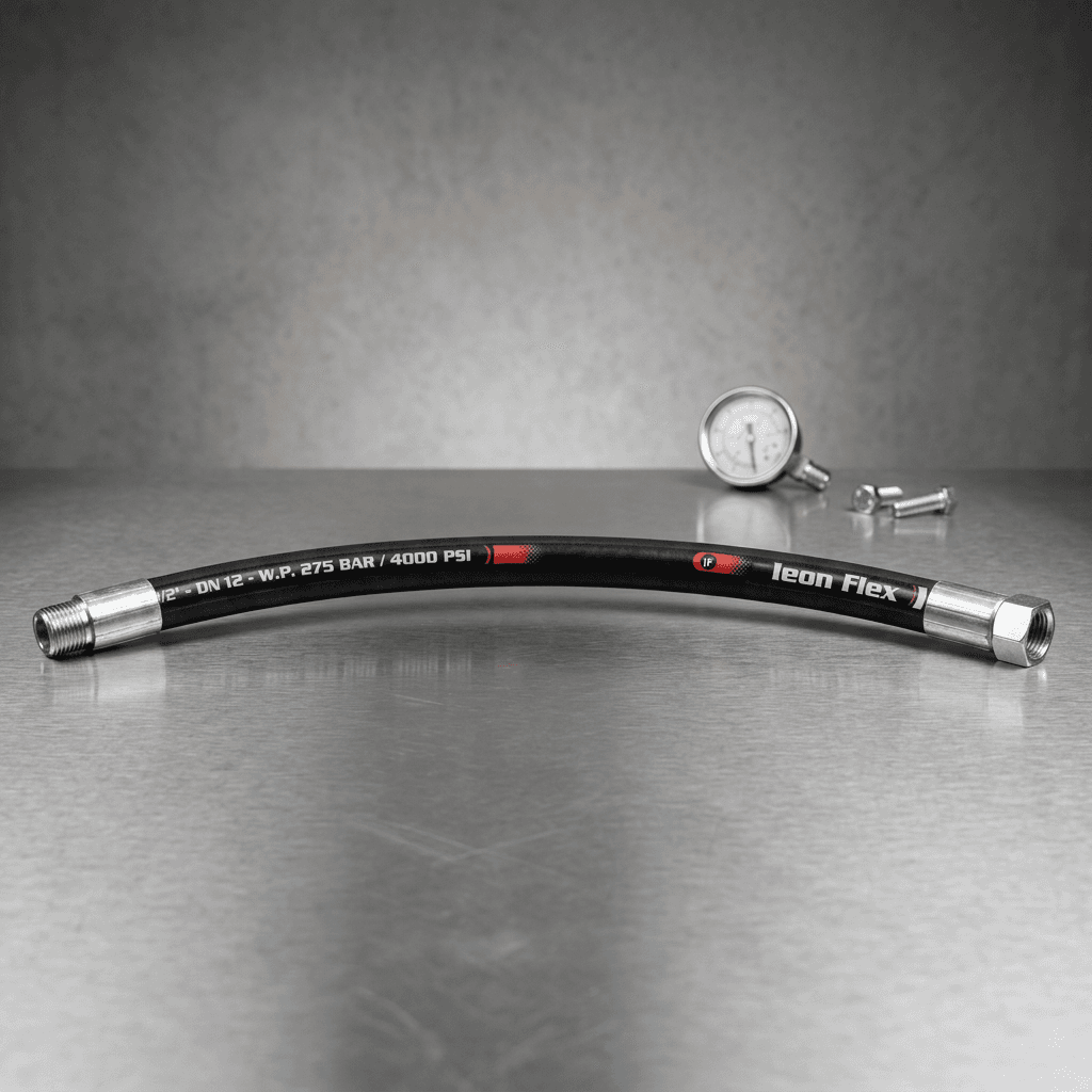 IEONFLEX hose assembly with crimped male and female end connections